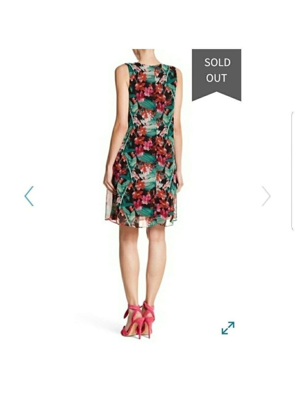 Sangria Tropical Floral Print Tent Dress - Picture 2 of 8